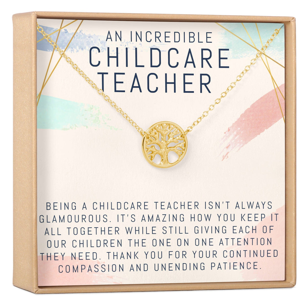 Childcare Teacher Necklace, Multiple Styles Jewelry