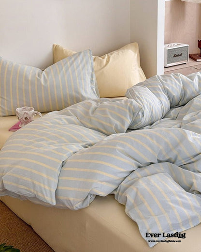 Chloe Pastel Candy Cotton Bedding Set / Purple Plaid