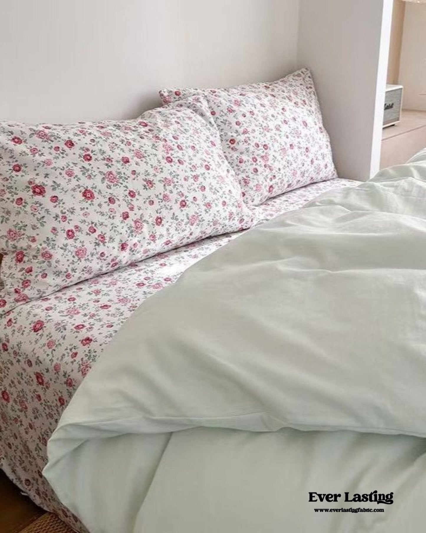 Chloe Pastel Candy Cotton Bedding Set / Purple Plaid
