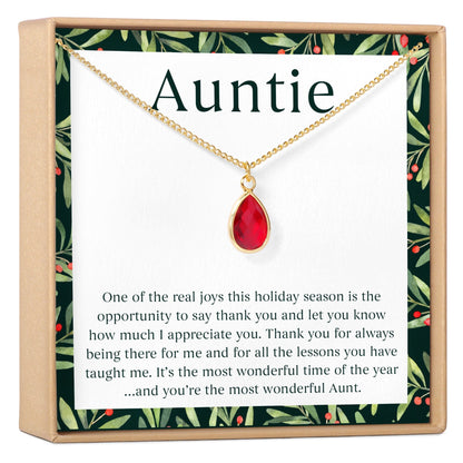 Christmas Gift for Aunt Gemstone Necklace