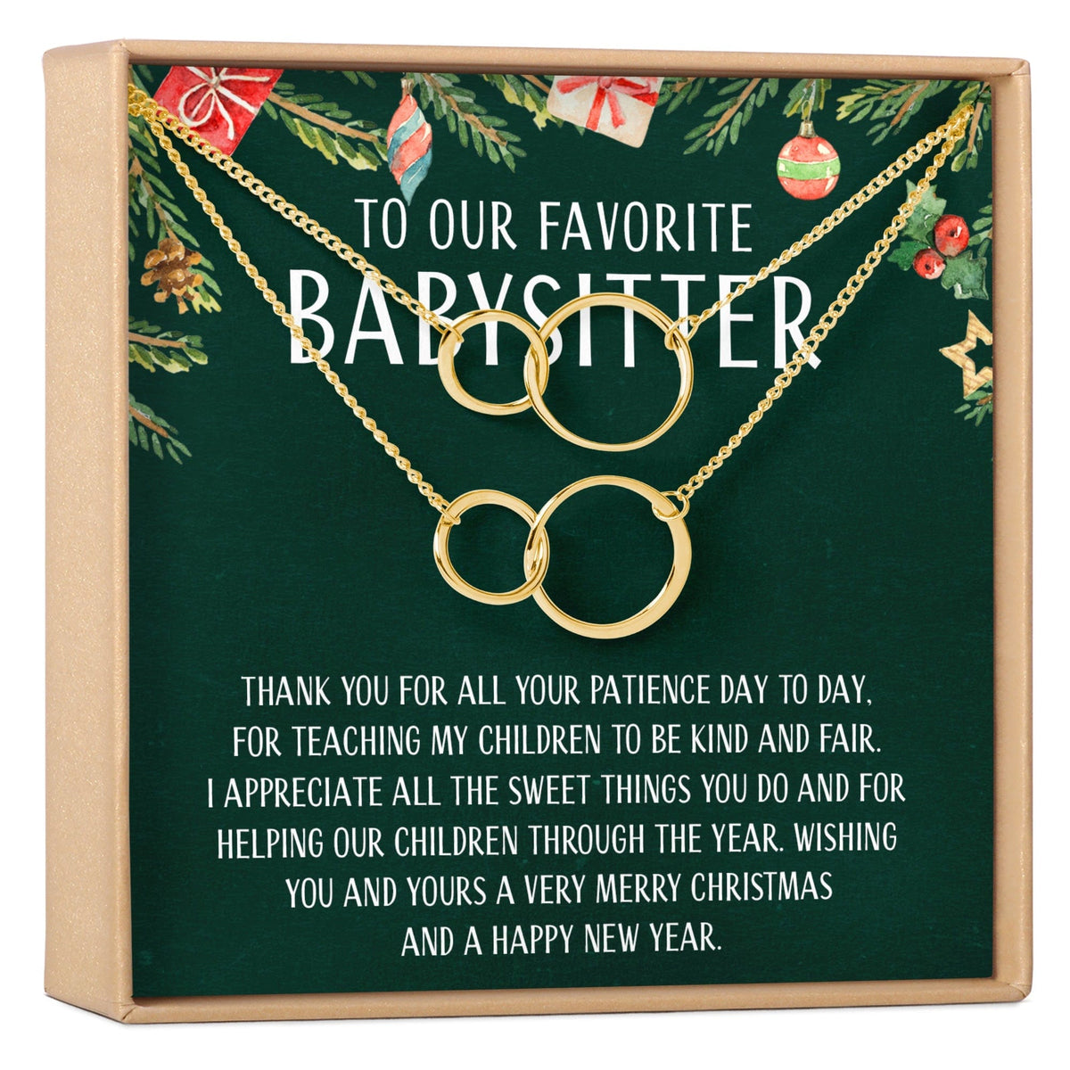 Christmas Gift for Babysitter Necklace, Multiple Styles