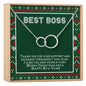 Christmas Gift for Boss Double Circles Necklace
