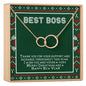 Christmas Gift for Boss Double Circles Necklace