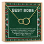 Christmas Gift for Boss Double Circles Necklace