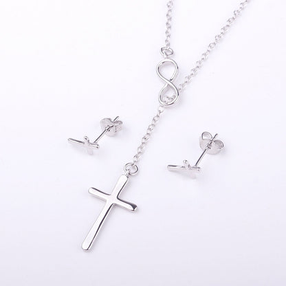 Christmas Gift for Daughter Cross earring and Necklace Set Jewelry Set