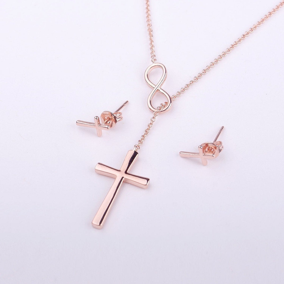 Christmas Gift for Daughter Cross earring and Necklace Set Jewelry Set