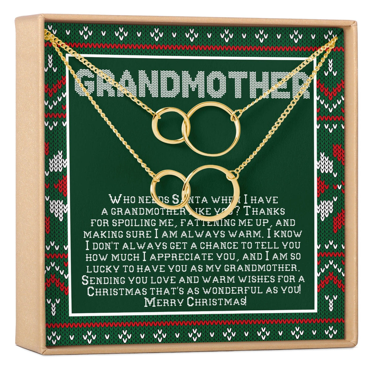 Christmas Gift for Grandmother Necklace, Multiple Styles