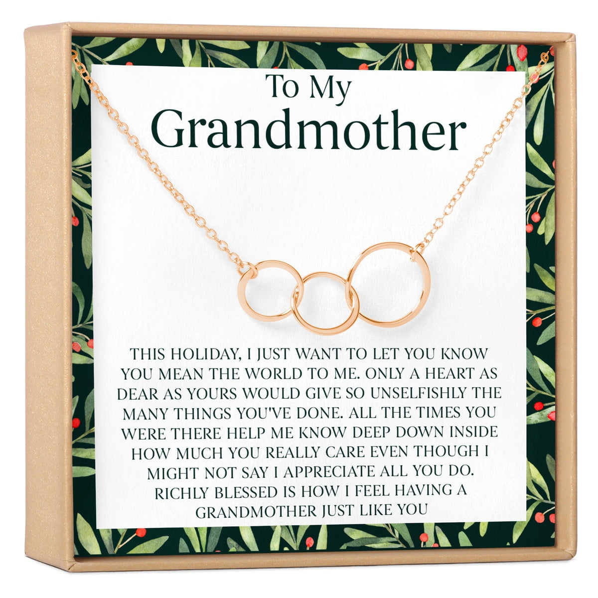 Christmas Gift for Grandmother Necklace, Multiple Styles