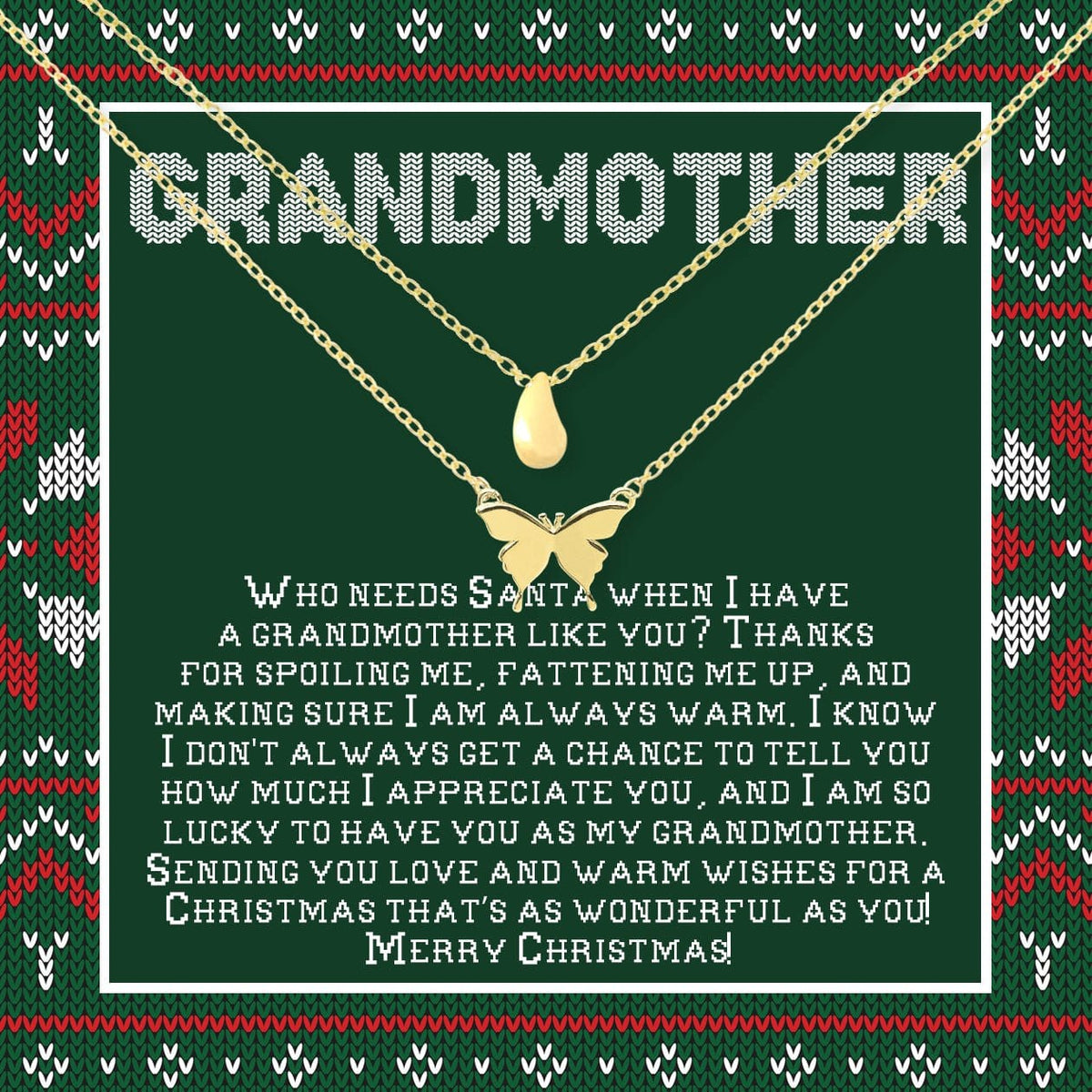 Christmas Gift for Grandmother Necklace, Multiple Styles