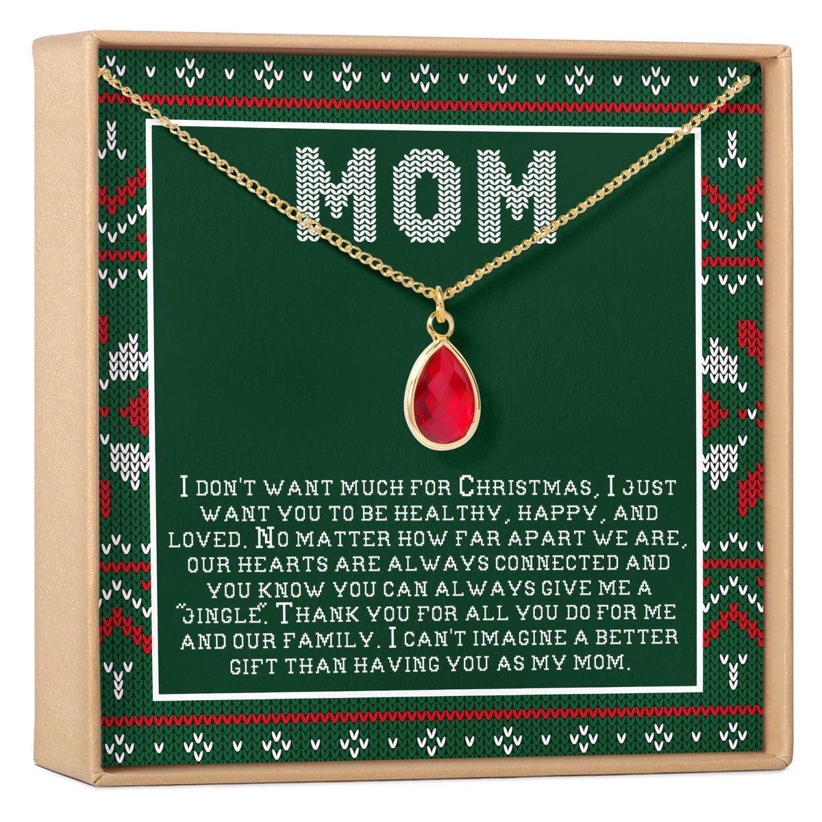 Christmas Gift for Mom Gemstone Necklace