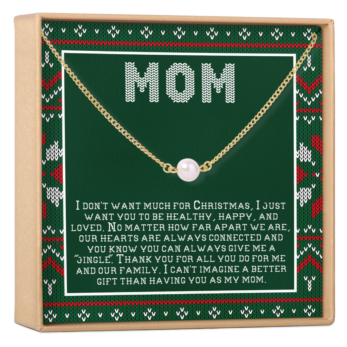 Christmas Gift for Mom Pearl Necklace