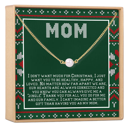 Christmas Gift for Mom Pearl Necklace
