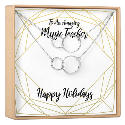 Christmas Gift for Music Teacher Necklace, Multiple Styles