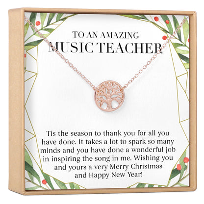 Christmas Gift for Music Teacher Necklace, Multiple Styles