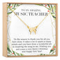 Christmas Gift for Music Teacher Necklace, Multiple Styles