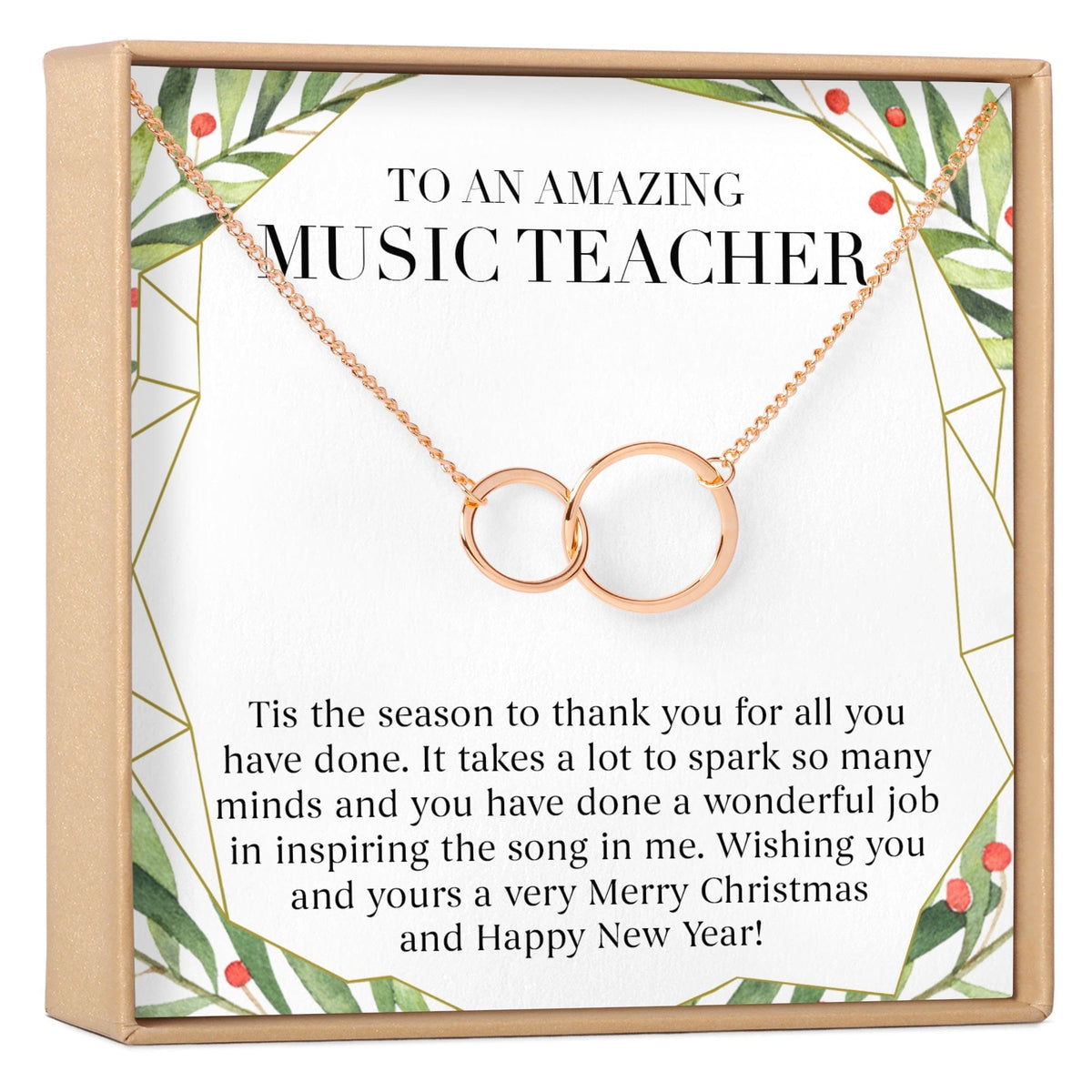 Christmas Gift for Music Teacher Necklace, Multiple Styles