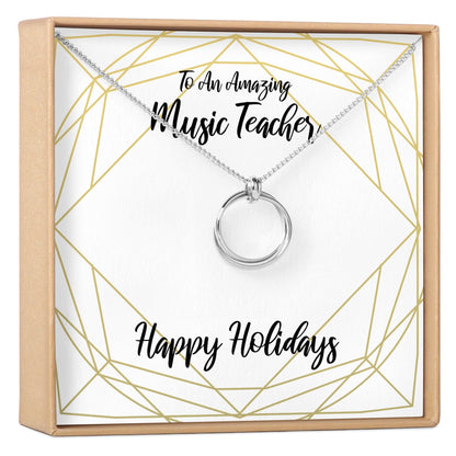 Christmas Gift for Music Teacher Necklace, Multiple Styles