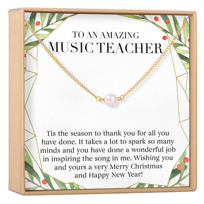 Christmas Gift for Music Teacher Necklace, Multiple Styles
