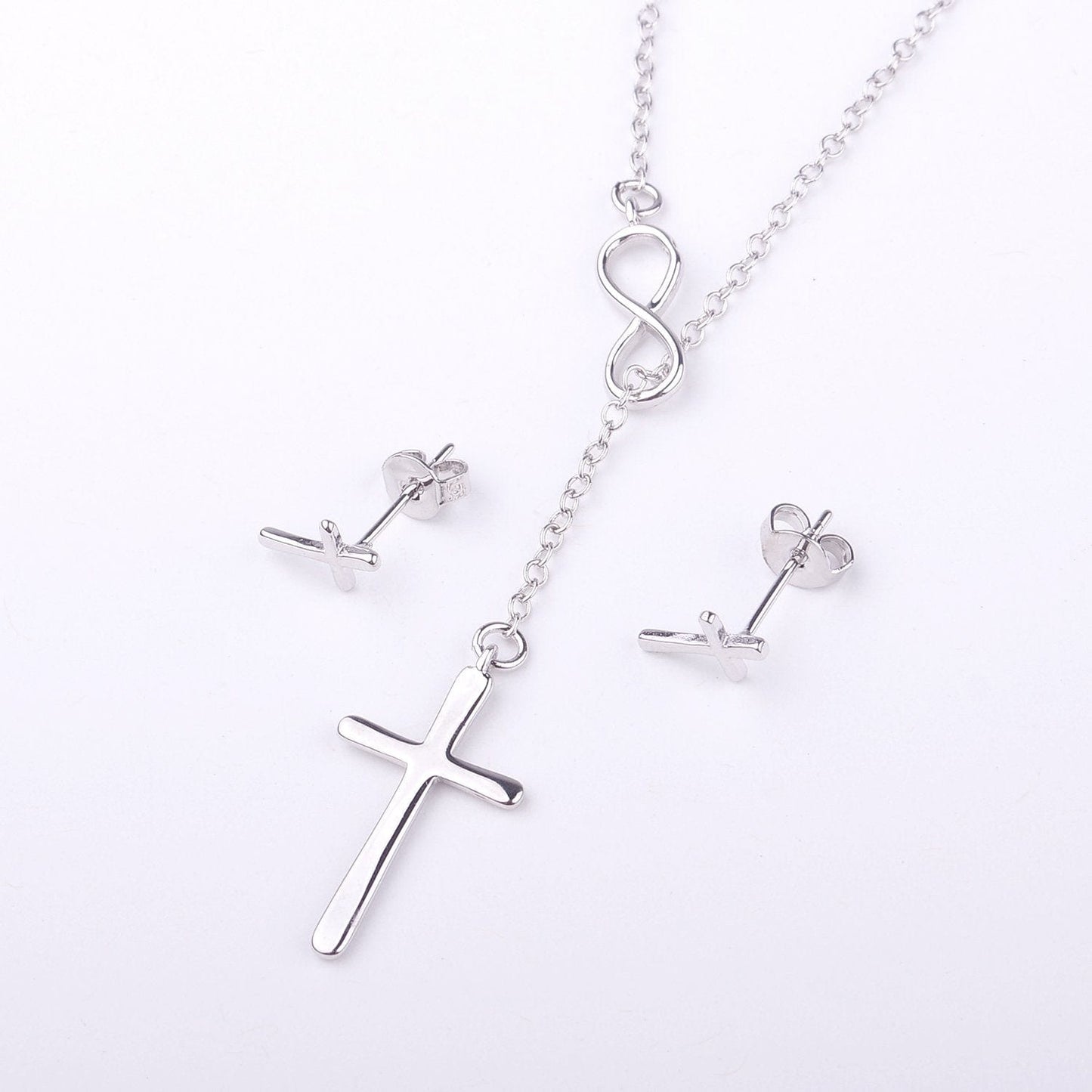 Christmas Gift for Nurse Cross earring and Necklace Set Jewelry Set