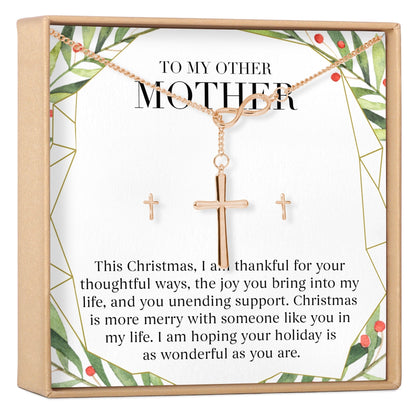 Christmas Gift for Other Mother Cross earring and Necklace Set Jewelry Set