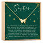 Christmas Gift for Sister Butterfly Pendant Necklace