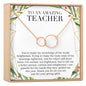 Christmas Gift for Teacher Double Circles Necklace
