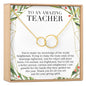 Christmas Gift for Teacher Double Circles Necklace