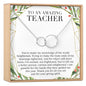 Christmas Gift for Teacher Double Circles Necklace