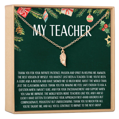 Christmas Gift for Teacher Necklace, Multiple Styles