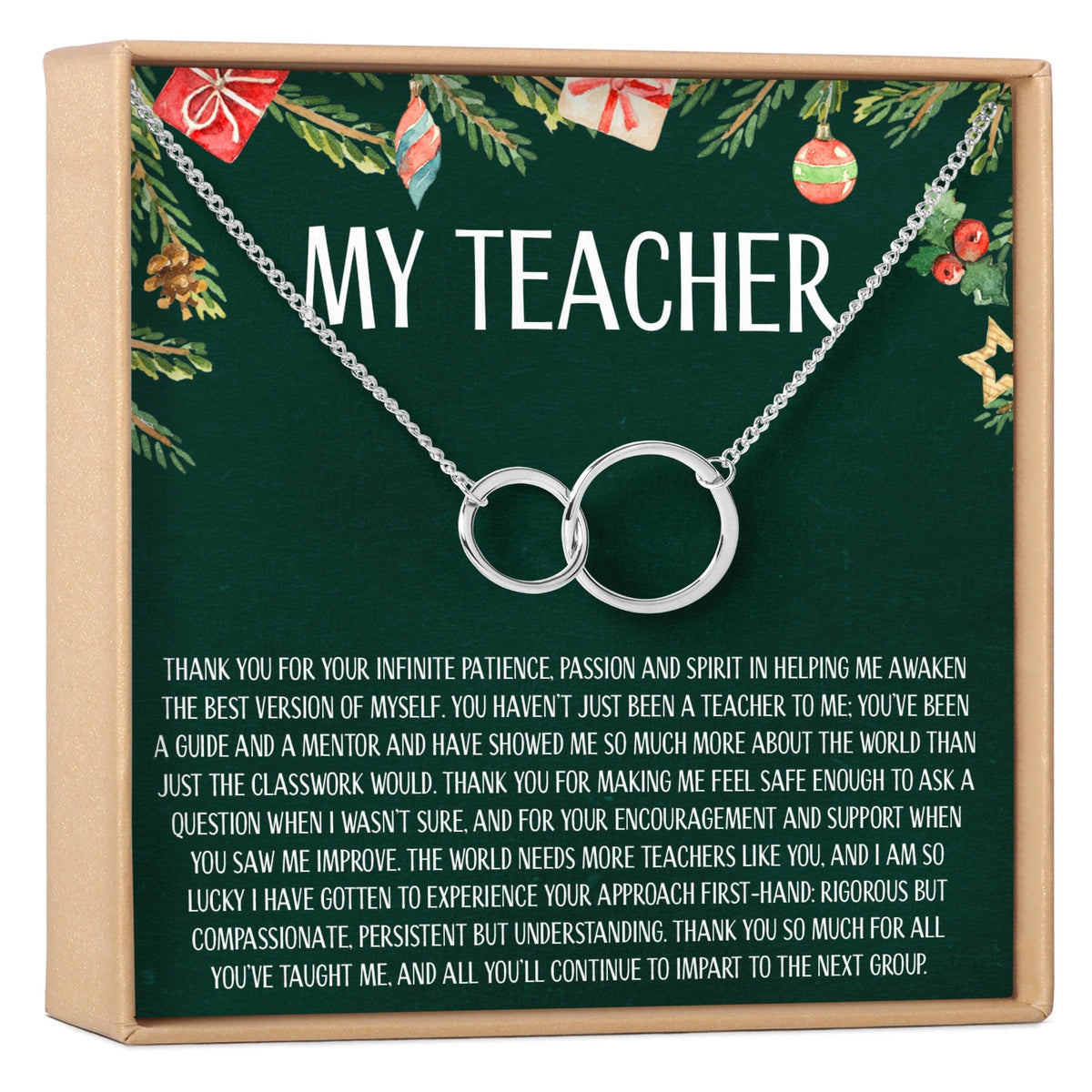 Christmas Gift for Teacher Necklace, Multiple Styles