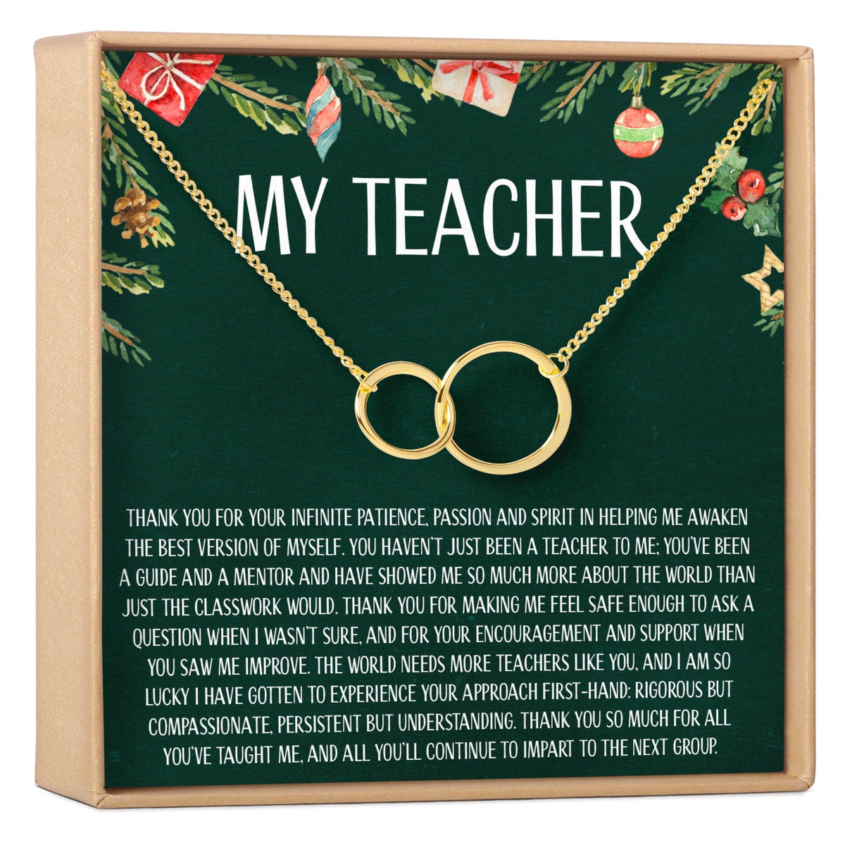 Christmas Gift for Teacher Necklace, Multiple Styles