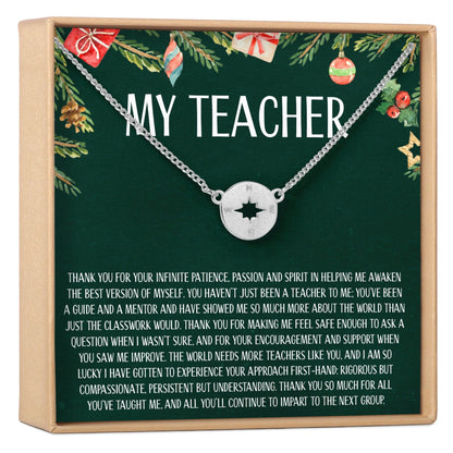 Christmas Gift for Teacher Necklace, Multiple Styles