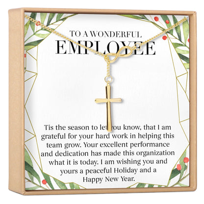 Christmas Gifts for Employee Appreciation Infinity Cross  Necklace