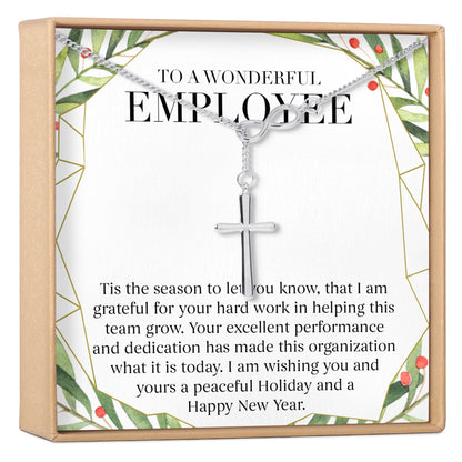 Christmas Gifts for Employee Appreciation Infinity Cross  Necklace