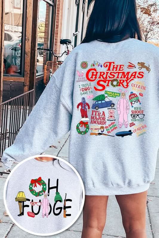 Color Bear Christmas Fleece Sweatshirt | Cozy Unisex
