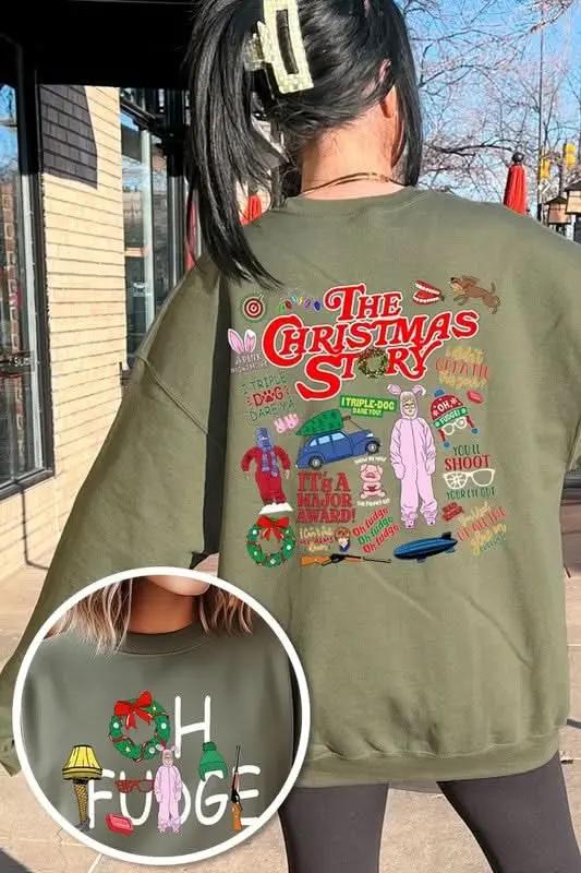 Color Bear Christmas Fleece Sweatshirt | Cozy Unisex
