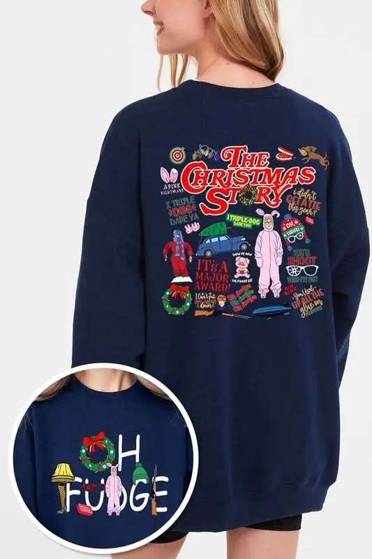 Color Bear Christmas Fleece Sweatshirt | Cozy Unisex