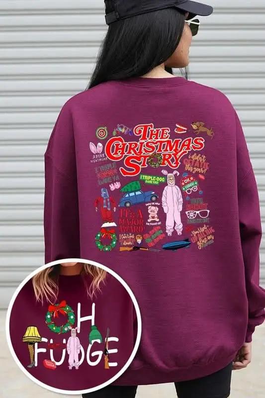 Color Bear Christmas Fleece Sweatshirt | Cozy Unisex