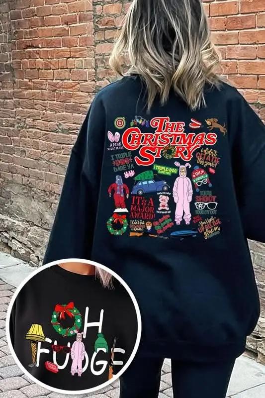 Color Bear Christmas Fleece Sweatshirt | Cozy Unisex