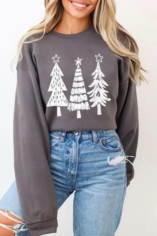 Christmas Tree Fleece Sweatshirt by Color Bear