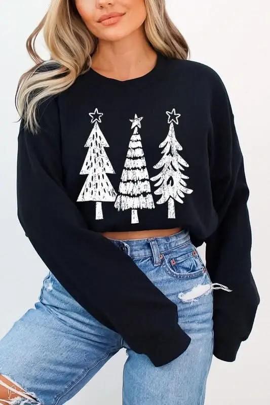 Christmas Tree Fleece Sweatshirt by Color Bear