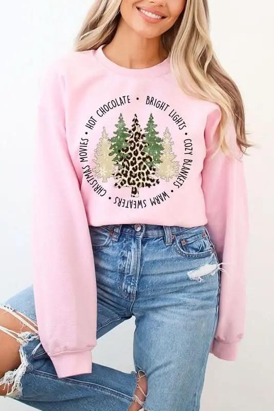 Color Bear Christmas Tree Sweatshirt Unisex Fleece