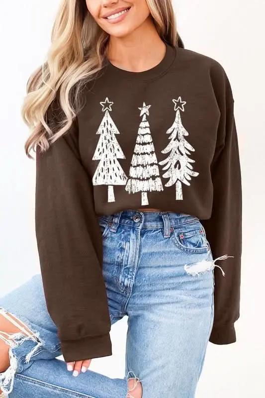 Christmas Tree Fleece Sweatshirt by Color Bear