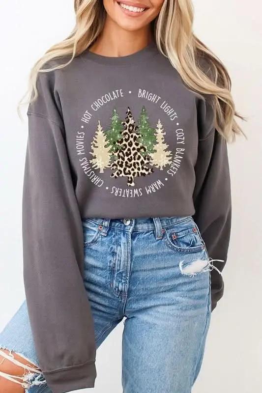 Color Bear Christmas Tree Sweatshirt Unisex Fleece