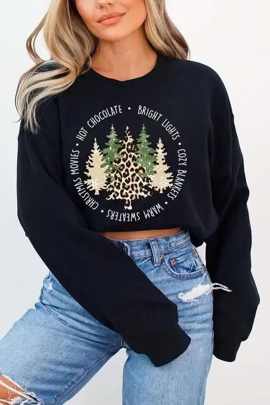 Color Bear Christmas Tree Sweatshirt Unisex Fleece