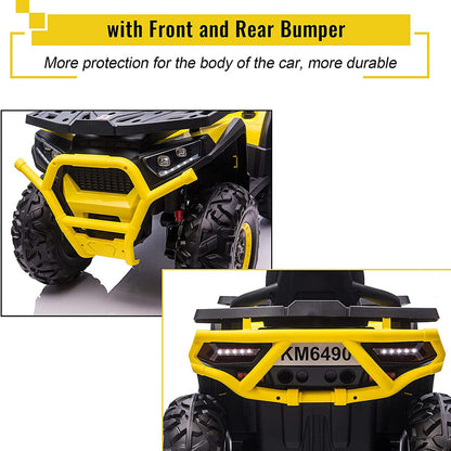 CLARFEY Electric Kids ATV Quad Car with MP3 Player and 4WD Motorized Drive