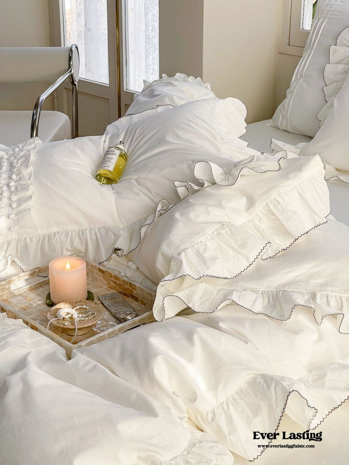 Clémence French Cottage Lace Bedding Set