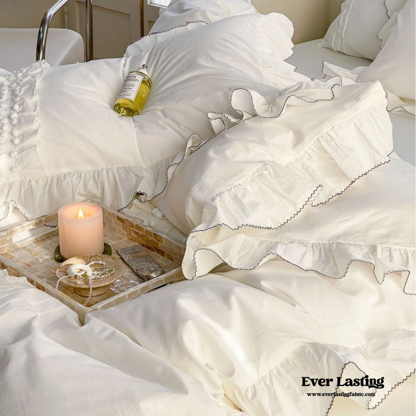 Clémence French Cottage Lace Bedding Set