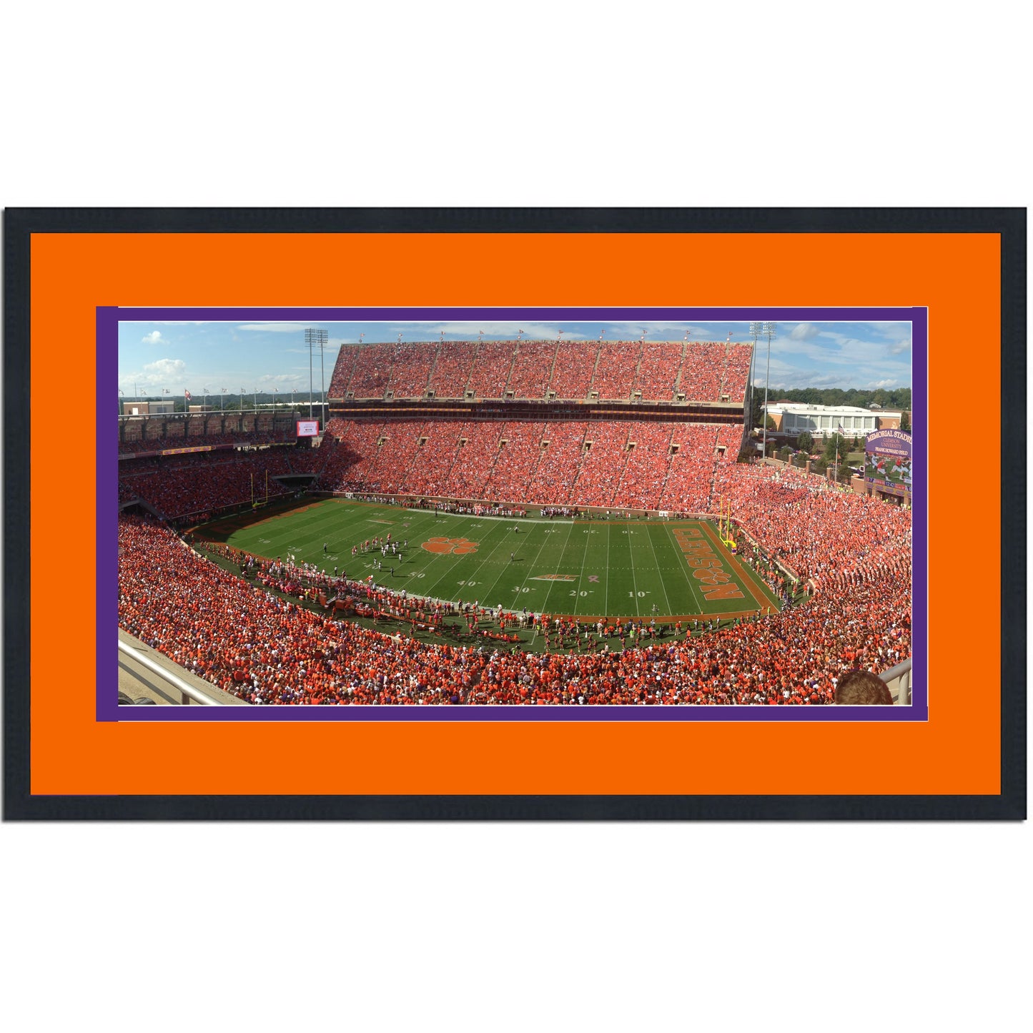 Framed Memorial Stadium (Death Valley) Clemson Tigers 16x24 NCAA Football Photo Professionally Matted