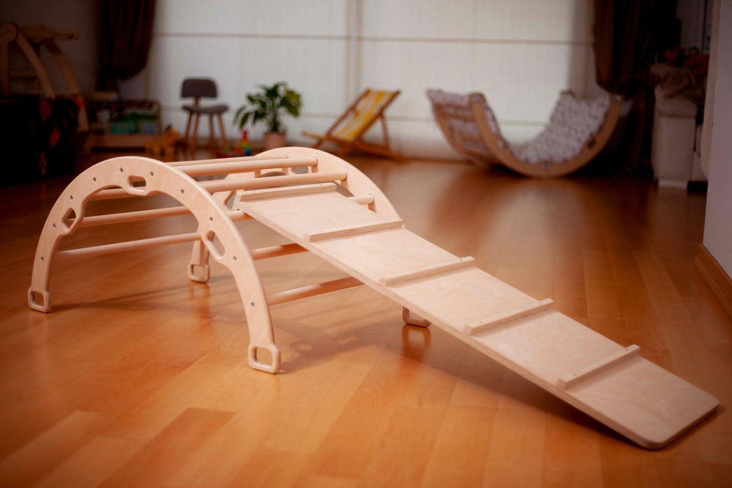 Montessori Climber Set: Arch, Rocker, Ramp, and Pillow